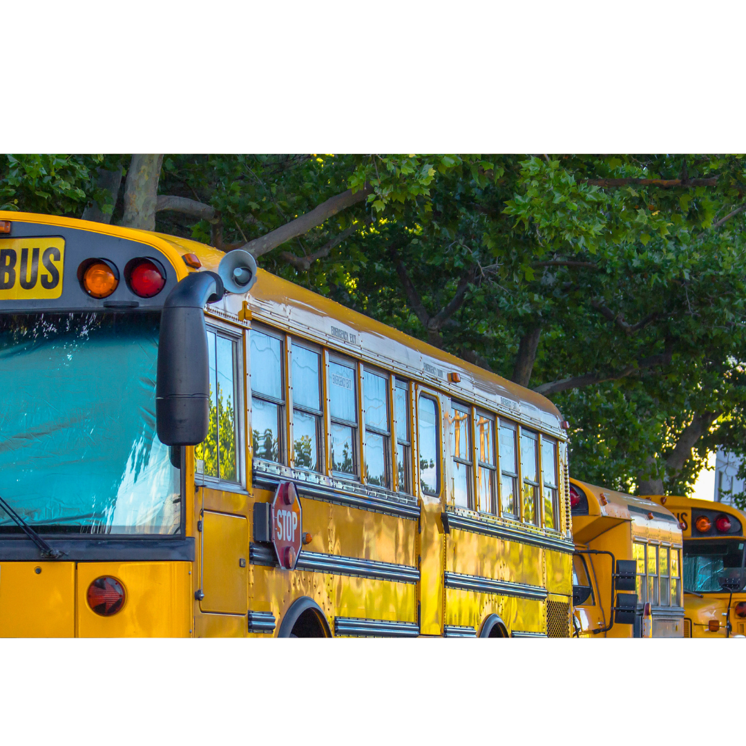 close up image of school bus