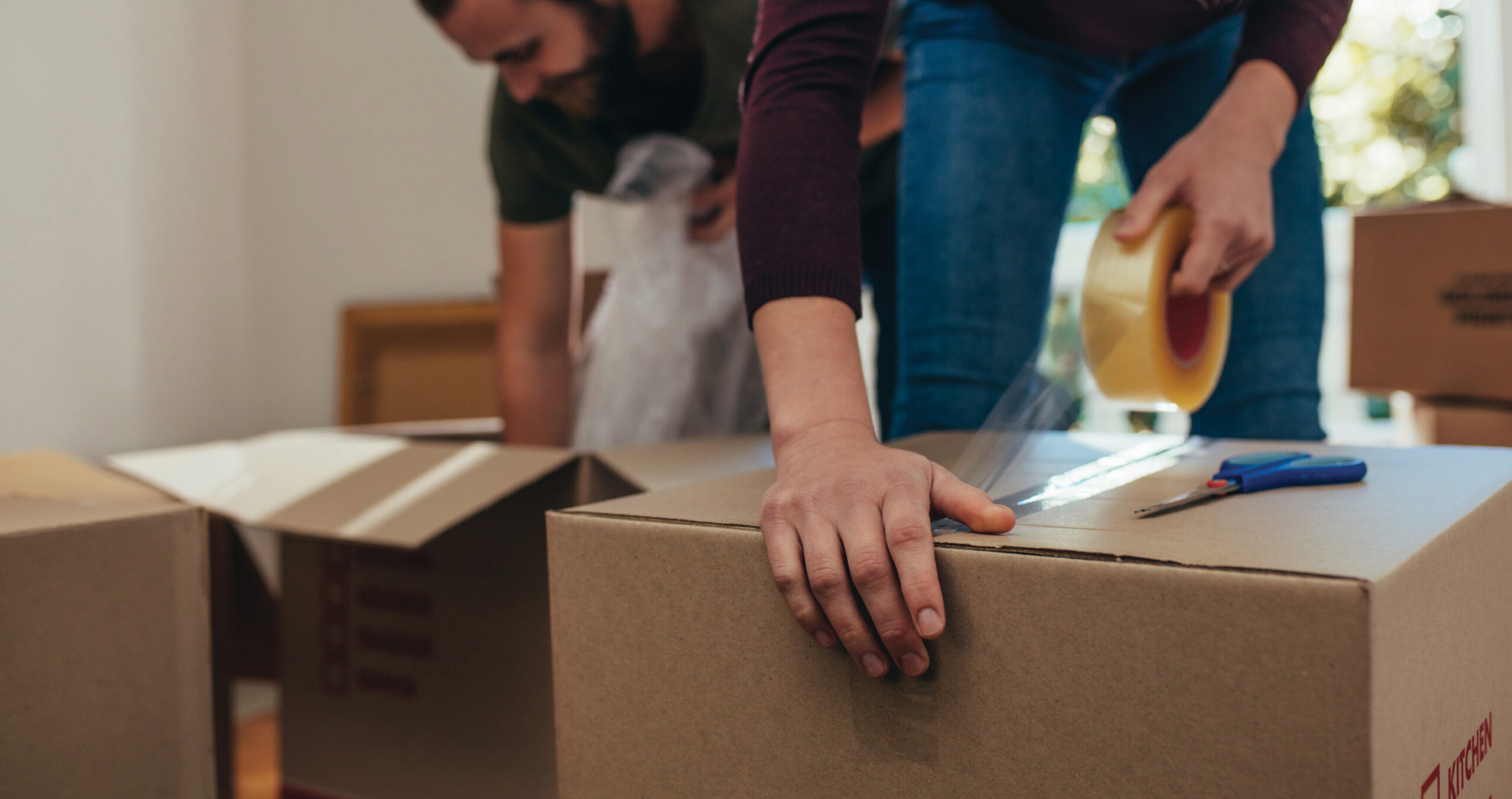 Family Moving and Packing Boxes